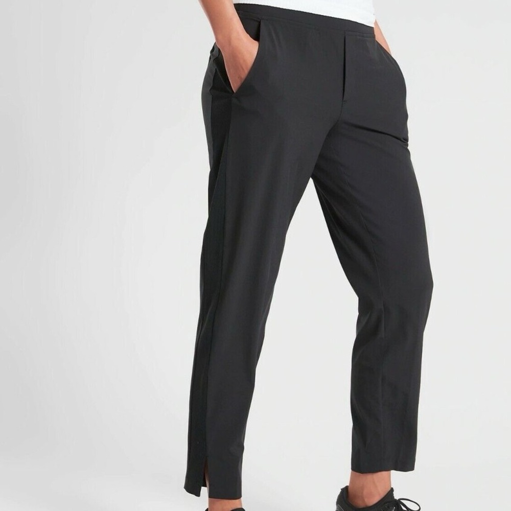 Athleta Black Track Pants with Ankle Slits